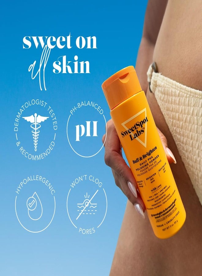 SweetSpot Labs Buff & Brighten PHA Powder Exfoliator, Target Ingrown Hair + Strawberry Legs, 3 oz - Image 4